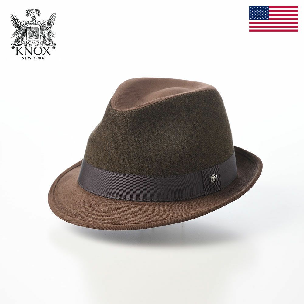ノックスのソフトハット Melange Serge Corduroy Lescaut（メランジサージ コーデュロイ レスコー）922607R ブラウン