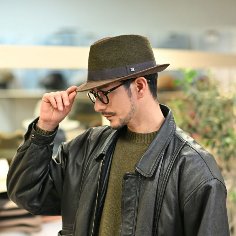 ノックスのソフトハット Melange Serge Corduroy Lescaut（メランジサージ コーデュロイ レスコー）922607R ブラウン