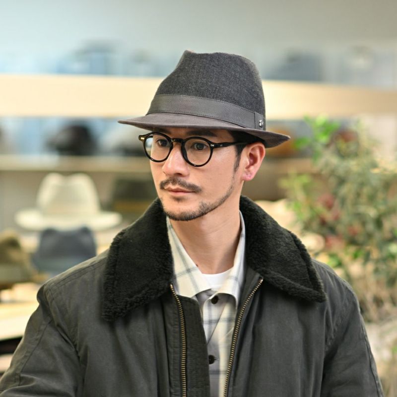ノックスのソフトハット Melange Serge Corduroy Lescaut（メランジサージ コーデュロイ レスコー）922607R チャコール