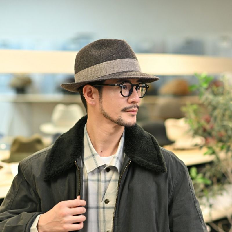 ノックスのソフトハット Melange Serge Corduroy Lescaut（メランジサージ コーデュロイ レスコー）922607R チャコール