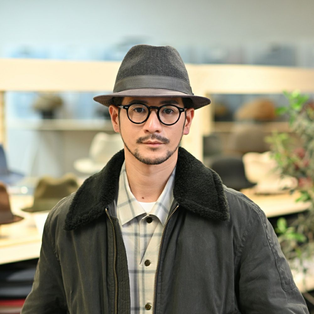 ノックスのソフトハット Melange Serge Corduroy Lescaut（メランジサージ コーデュロイ レスコー）922607R チャコール