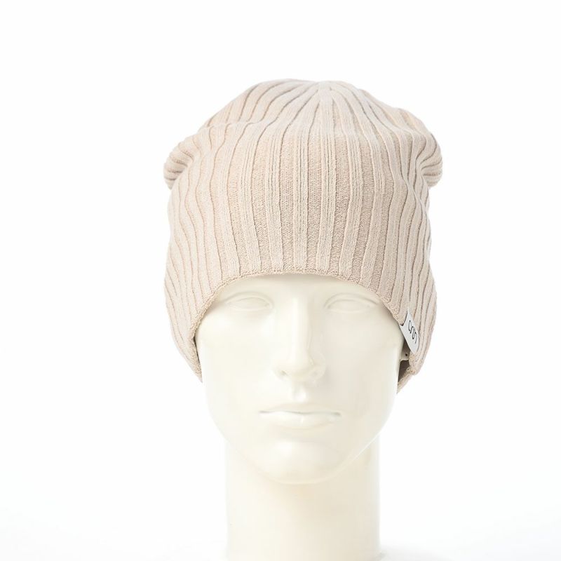 アースのニット帽 Silk Double Beanie（シルク ダブルビーニー） ライトベージュ