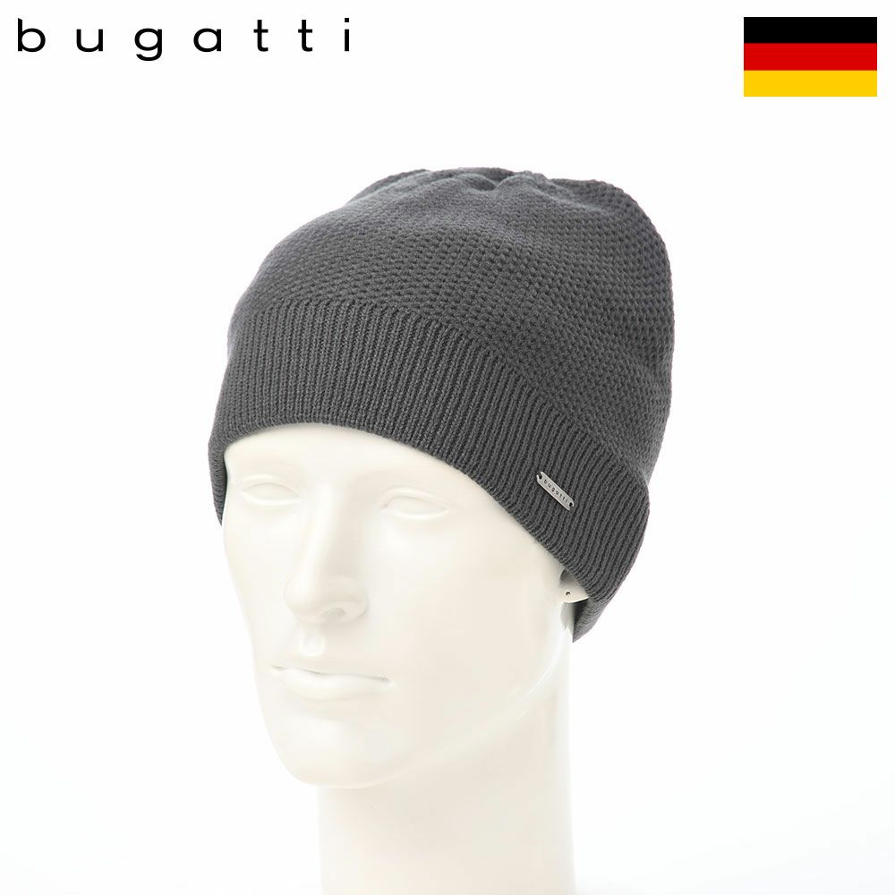 ブガッティのニット帽 Honeycomb Knitted Beanie（ハニカム ニットビーニー） 629316 チャコール