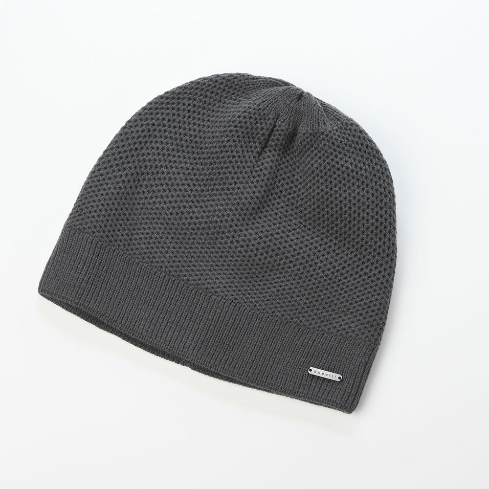 ブガッティのニット帽 Honeycomb Knitted Beanie（ハニカム ニットビーニー） 629316 チャコール