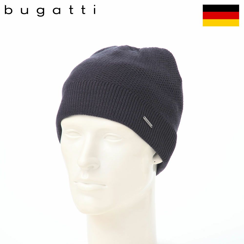 ブガッティのニット帽 Honeycomb Knitted Beanie（ハニカム ニットビーニー） 629316 ネイビー