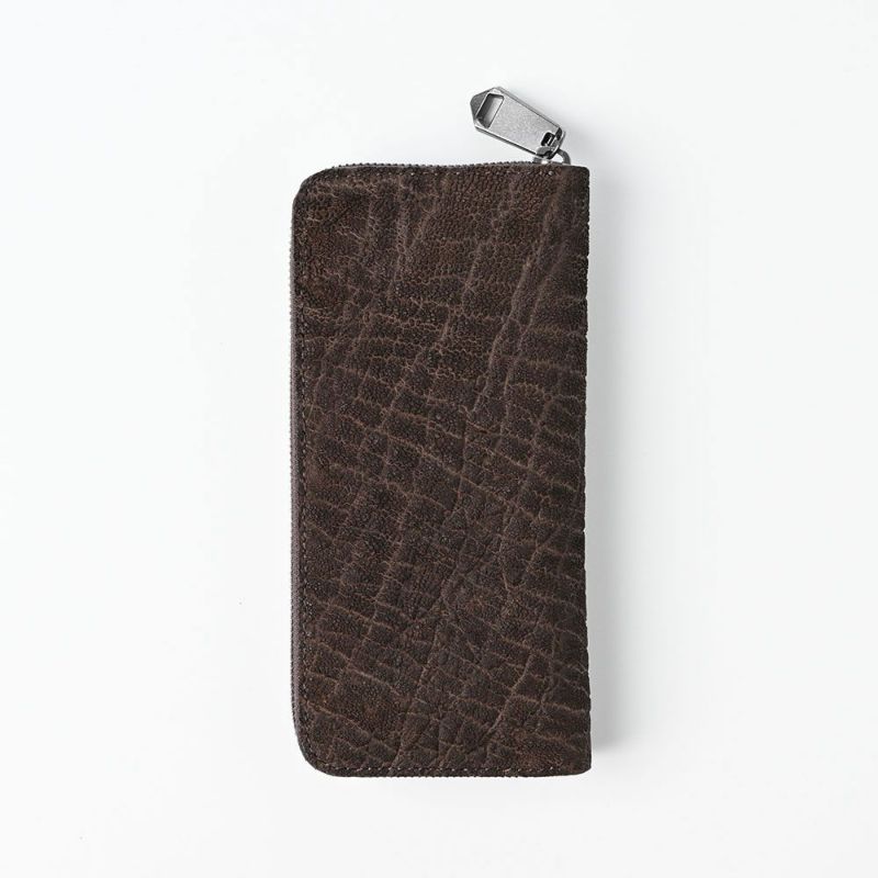 ズーの長財布 エレファントノーズ ラウンドファスナー 長財布 ブラウン