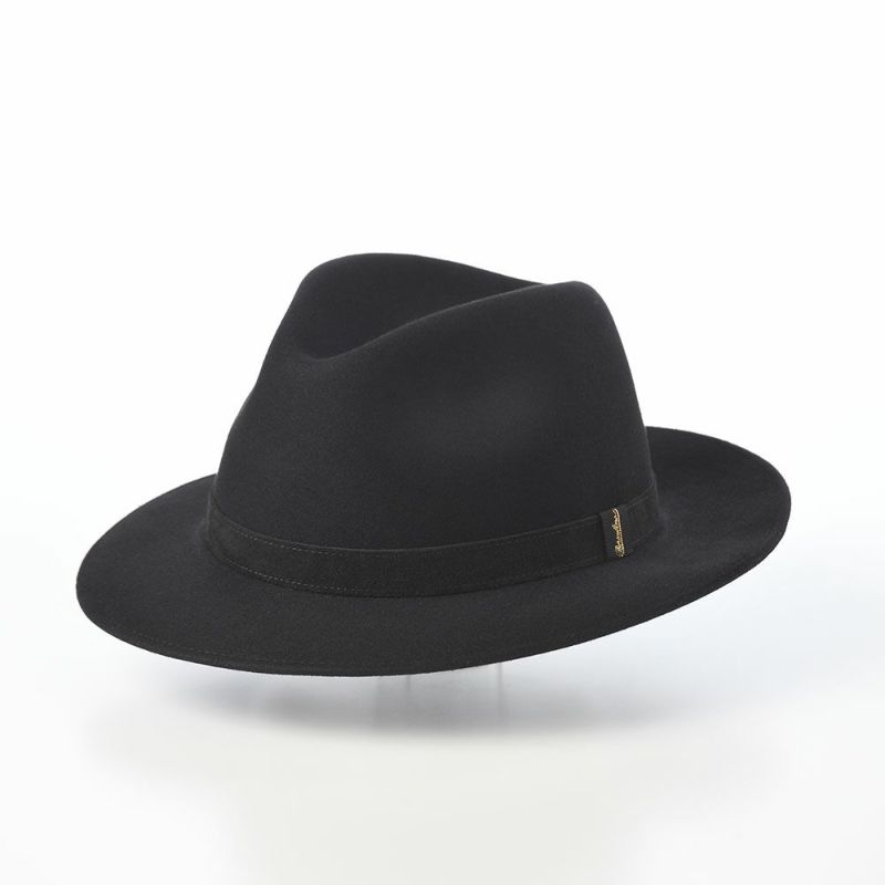 ボルサリーノのフェルトハット Country Leather Hatband（カントリー レザーハットバンド） 390060 ブラック