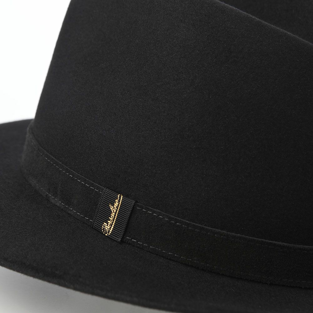 ボルサリーノのフェルトハット Country Leather Hatband（カントリー レザーハットバンド） 390060 ブラック