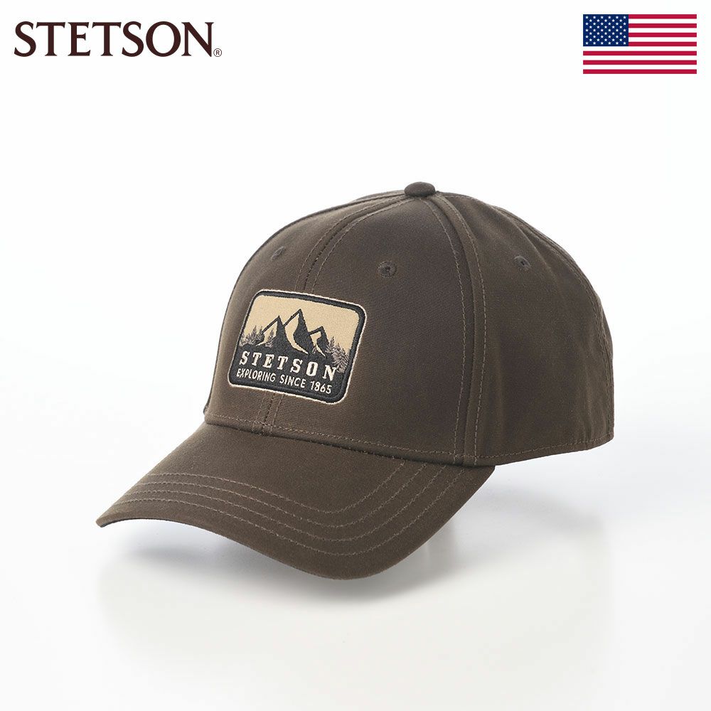ステットソンのキャップ BASEBALL CAP WAXED COTTON（ベースボールキャップ ワックスドコットン） ST306EU ダークブラウン