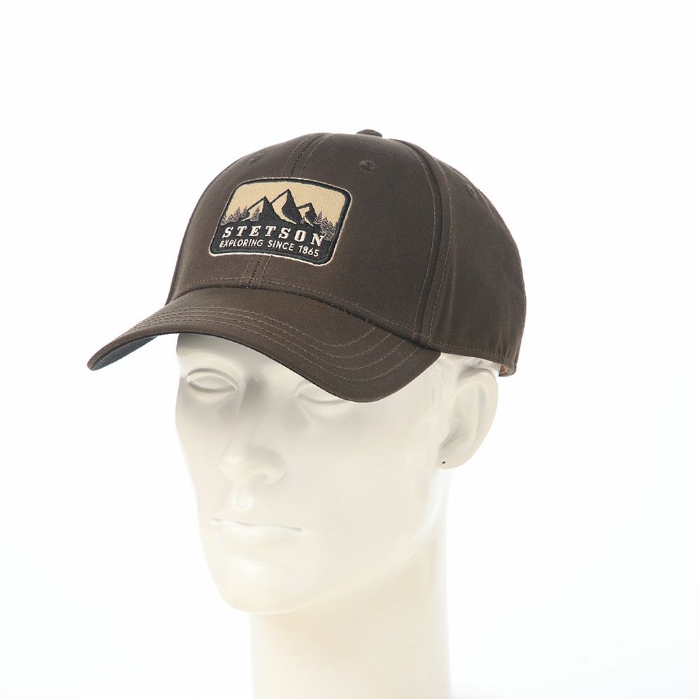 ステットソンのキャップ BASEBALL CAP WAXED COTTON（ベースボールキャップ ワックスドコットン） ST306EU ダークブラウン