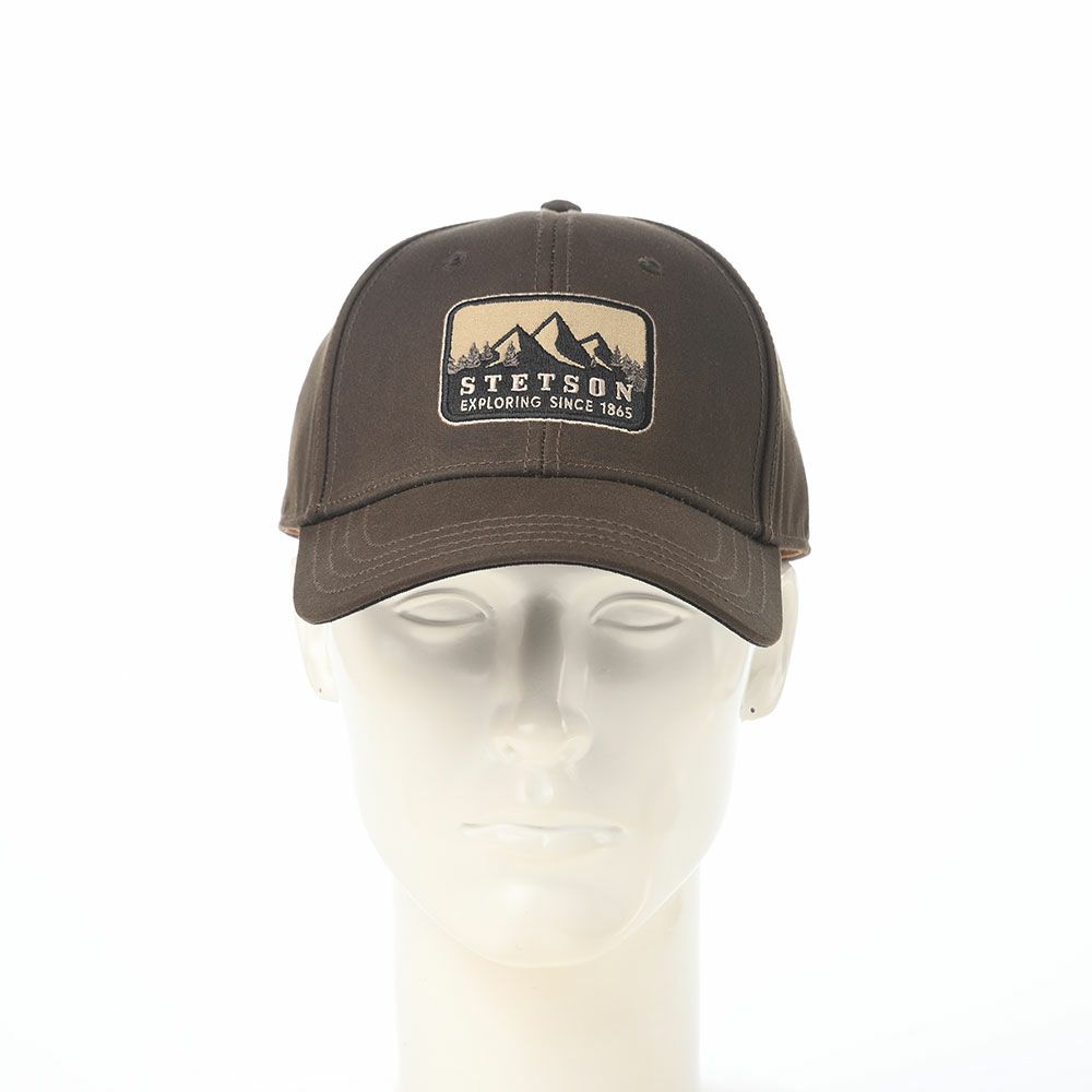 ステットソンのキャップ BASEBALL CAP WAXED COTTON（ベースボールキャップ ワックスドコットン） ST306EU ダークブラウン