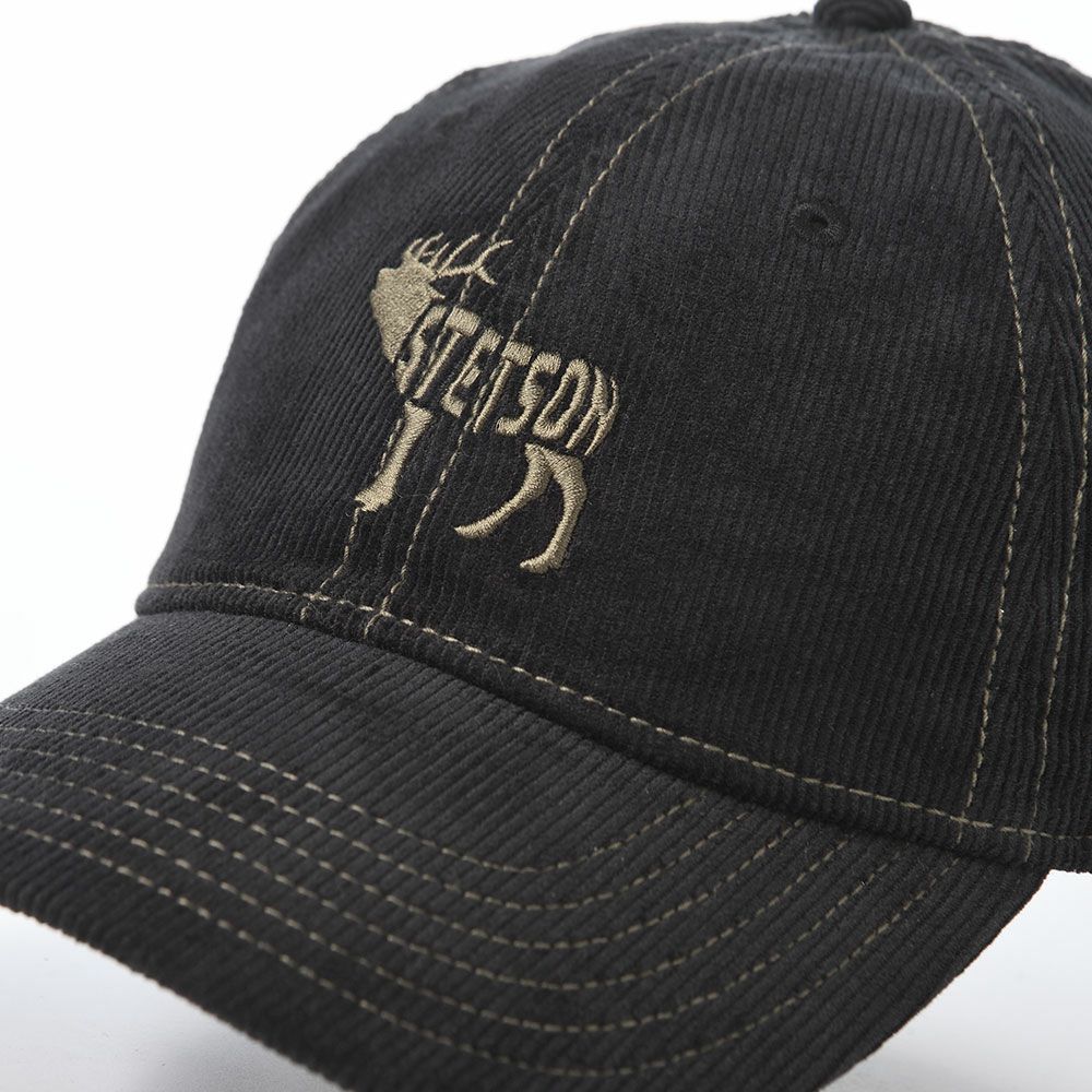 ステットソンのキャップ BASEBALL CAP DEER（ベースボールキャップ ディア） ST308EU ブラック