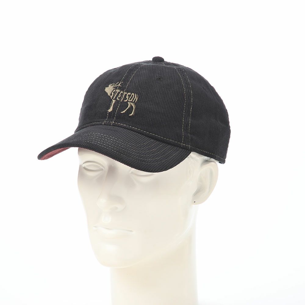 ステットソンのキャップ BASEBALL CAP DEER（ベースボールキャップ ディア） ST308EU ブラック