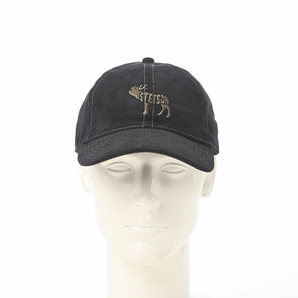ステットソンのキャップ BASEBALL CAP DEER（ベースボールキャップ ディア） ST308EU ブラック