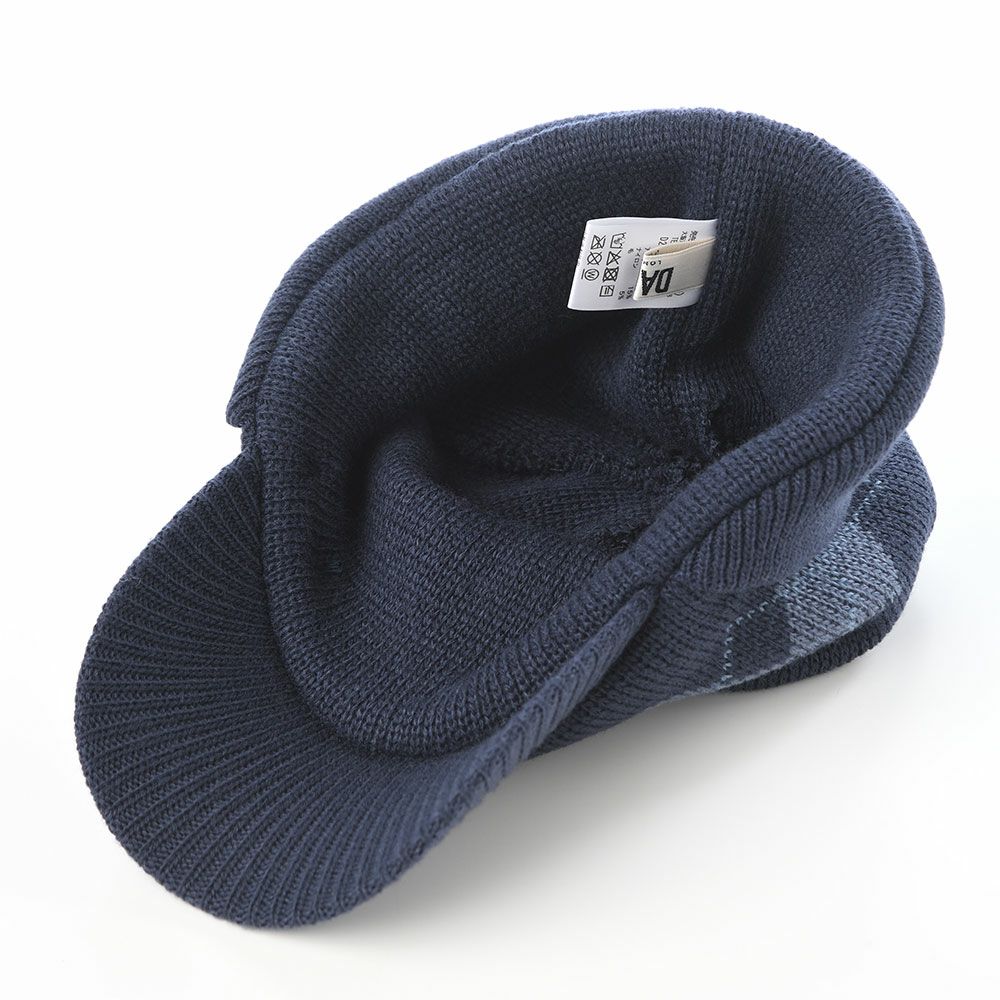 ダックスのニット帽 Knit Cap Argyle（ニットキャップ アーガイル） D2050 ネイビー