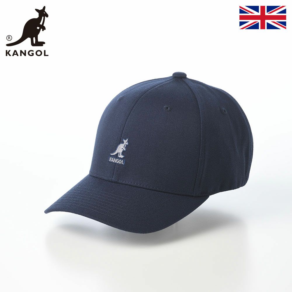 カンゴールのキャップ WOOL FLEXFIT BASEBALL（ウール フレックスフィット ベースボール） ダークブルー