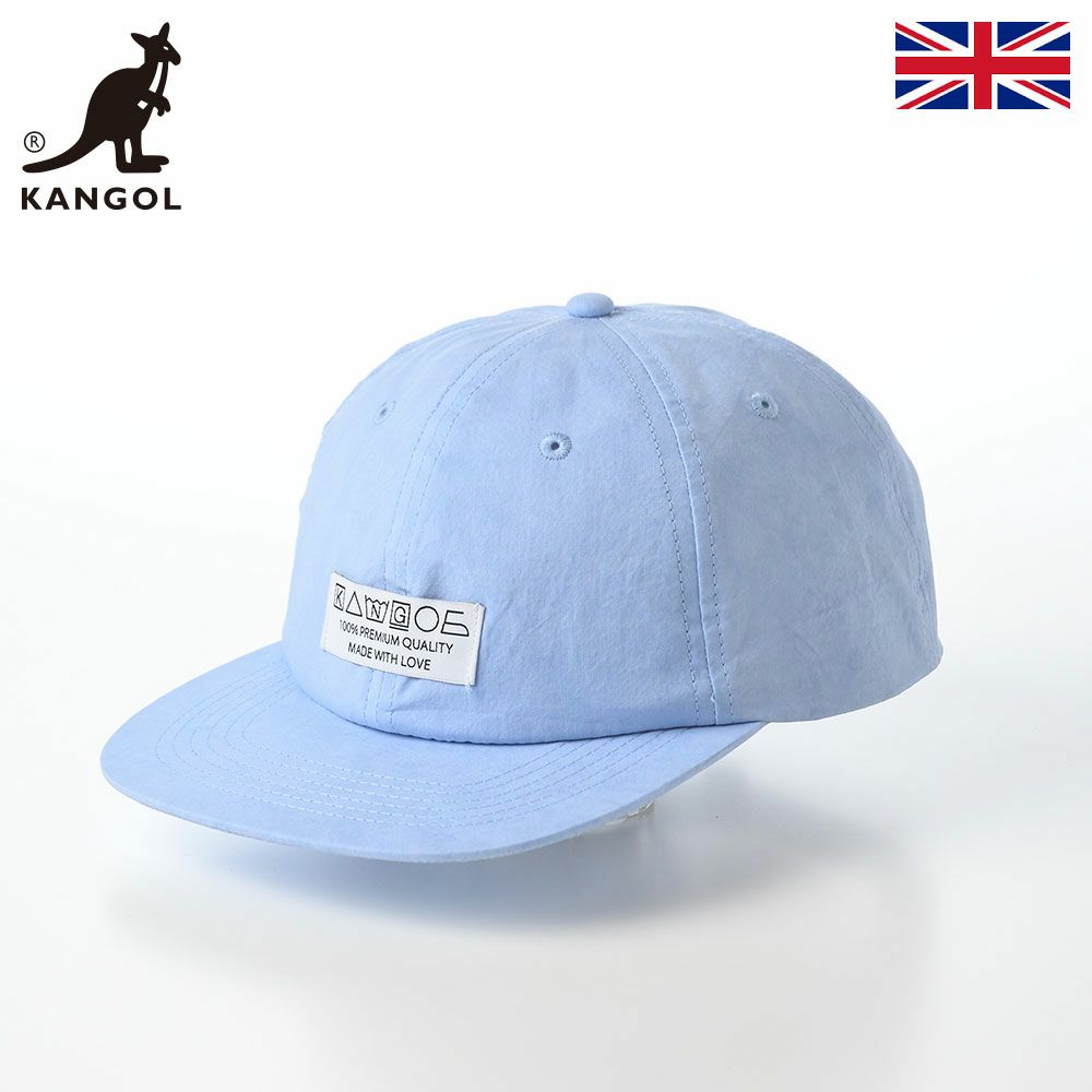 カンゴールのキャップ CARE LABEL BASEBALL CAP（ケアラベル ベースボールキャップ） ライトブルー