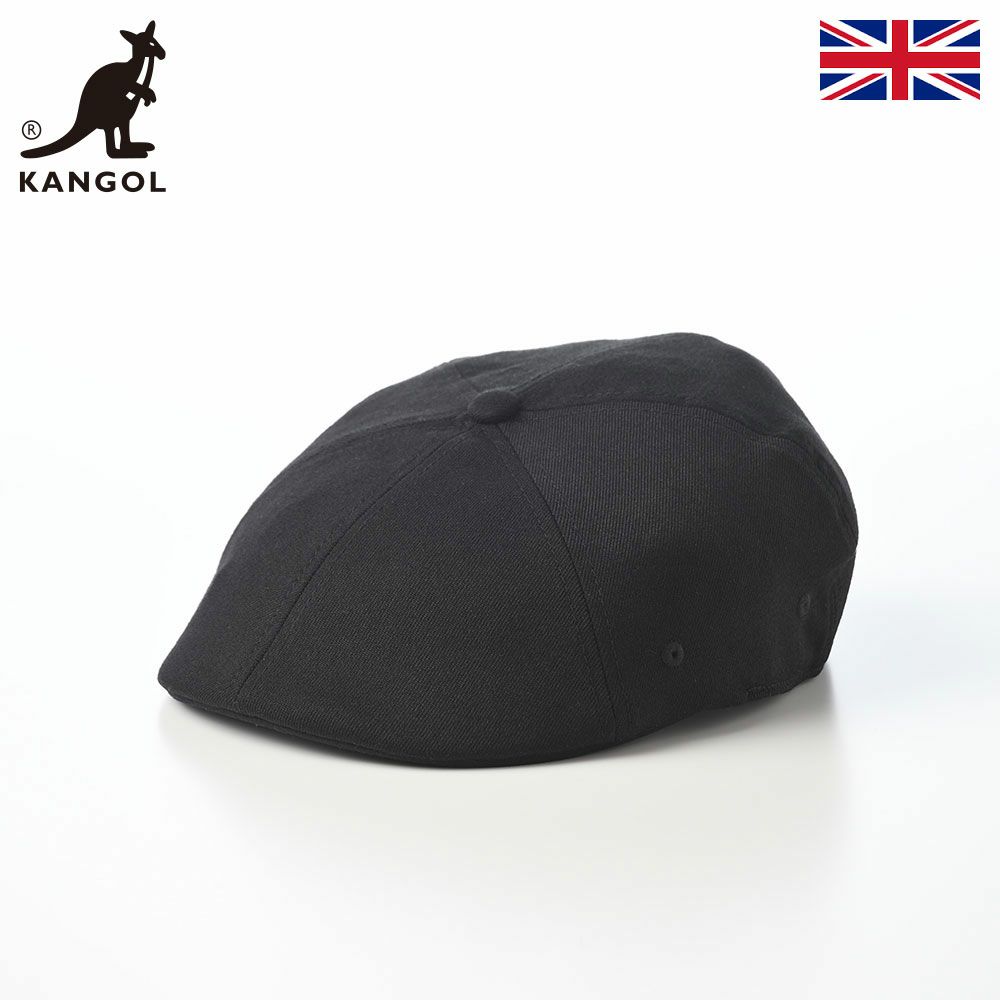 カンゴールのハンチング WOOL FLEXFIT 504（ウール フレックスフィット） ブラック